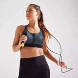 Domyos Women Gym Bra High Support Plus Size 920 Grey Domyos