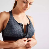 Domyos Women Gym Bra High Support Plus Size 920 Grey Domyos