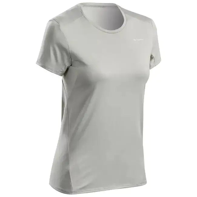 Quechua Women Mountain Hiking Quick Drying T-Shirt MH100 Sage Green Quechua