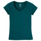 Domyos Women Cotton Blend Gym T-shirt Slim fit 500 - Turquoise Domyos