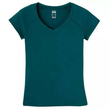 Domyos Women Cotton Blend Gym T-shirt Slim fit 500 - Turquoise Domyos