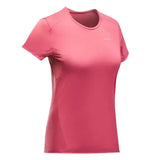 Quechua Women Mountain Hiking Quick Drying T-Shirt MH100 Pink Quechua