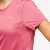 Quechua Women Mountain Hiking Quick Drying T-Shirt MH100 Pink Quechua