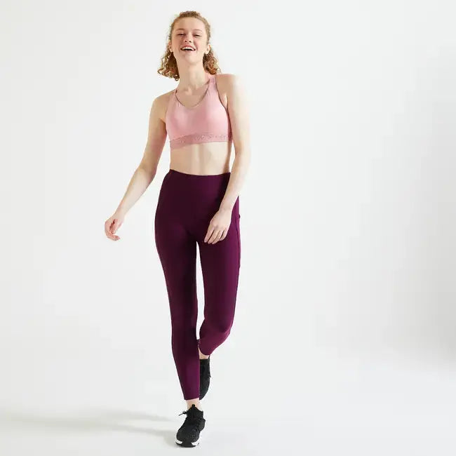 Domyos High Support Fitness Bra 900 - Pink Domyos