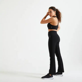 Domyos Women Gym Leggings Polyester Black Domyos