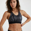 Domyos Medium Support Sports Bra - Black Print Domyos