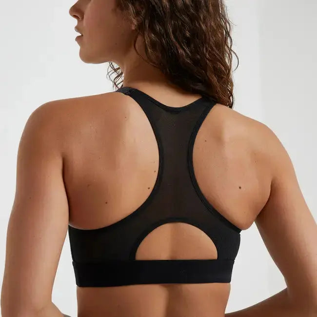 Domyos Medium Support Sports Bra - Black Print Domyos