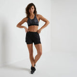 Domyos Medium Support Sports Bra - Black Print Domyos