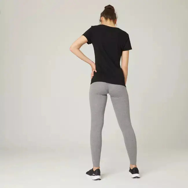 Domyos Women's Cotton Gym Legging 500 - Grey Domyos