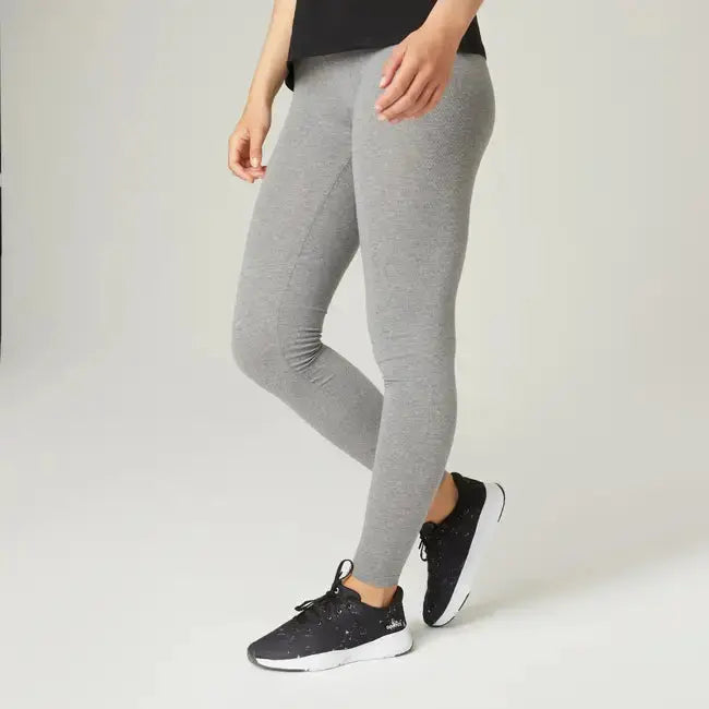Domyos Women's Cotton Gym Legging 500 - Grey Domyos