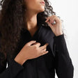 Women Straight-Cut Fitness Cardio Jacket - Black Domyos