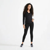 Women Straight-Cut Fitness Cardio Jacket - Black Domyos