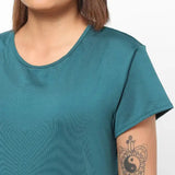 Domyos Women Polyester Basic Gym T-Shirt - Green Domyos