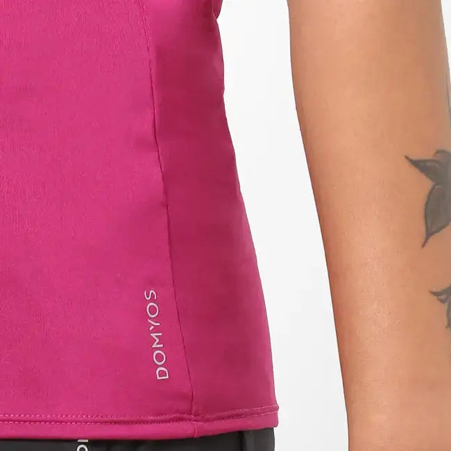 Domyos Women Polyester Basic Gym T-Shirt - Fuchsia Domyos