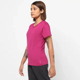 Domyos Women Polyester Basic Gym T-Shirt - Fuchsia Domyos