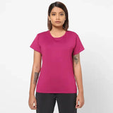 Domyos Women Polyester Basic Gym T-Shirt - Fuchsia Domyos