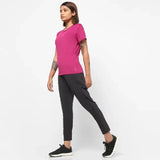 Domyos Women Polyester Basic Gym T-Shirt - Fuchsia Domyos