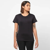 Domyos Women Polyester Basic Gym T-Shirt - Black Domyos