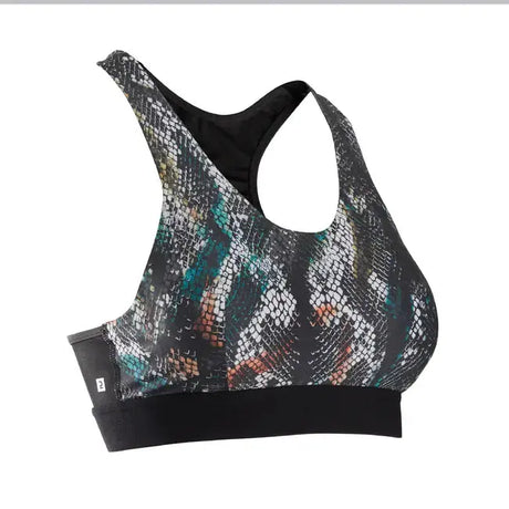 Domyos Medium Support Sports Bra - Reptile Print Domyos