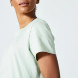 Domyos Women's Fitness T-Shirt 500 Essentials - Rosemary Green Domyos