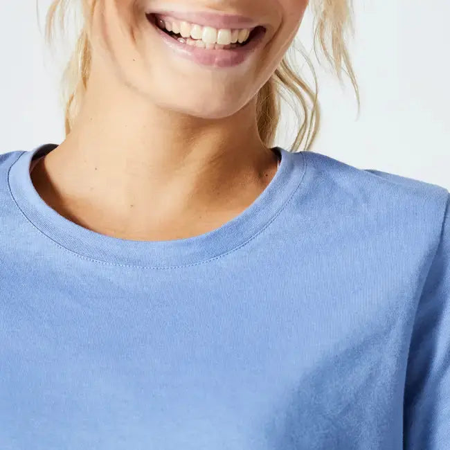 Domyos Women's Fitness T-Shirt 500 Essentials - Indigo Domyos