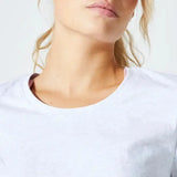 Domyos Women's Fitness T-Shirt 500 Essentials - Light Grey Domyos