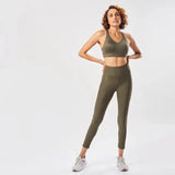 Domyos High Support Fitness Bra 900 - Khaki Domyos