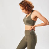 Domyos High Support Fitness Bra 900 - Khaki Domyos