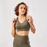 Domyos High Support Fitness Bra 900 - Khaki Domyos