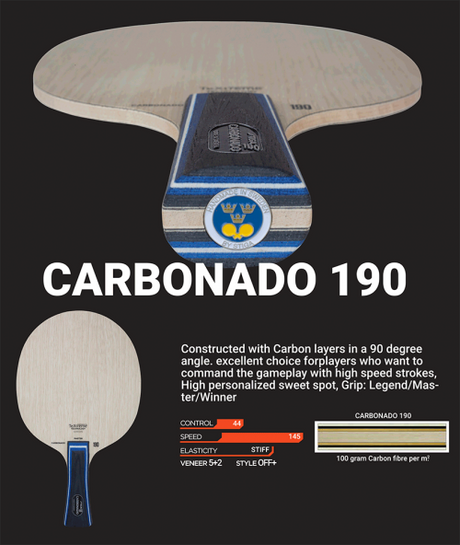 Cosco Carbonado 190 Table Tennis Blade | KIBI Sports Cosco