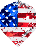 DESIGNA Patriot Dart Flights – 100 Micron – Strong – Hologram – Std - KIBI SPORTS