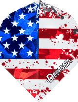 DESIGNA Patriot Dart Flights – 100 Micron – Strong – Hologram – Std - KIBI SPORTS
