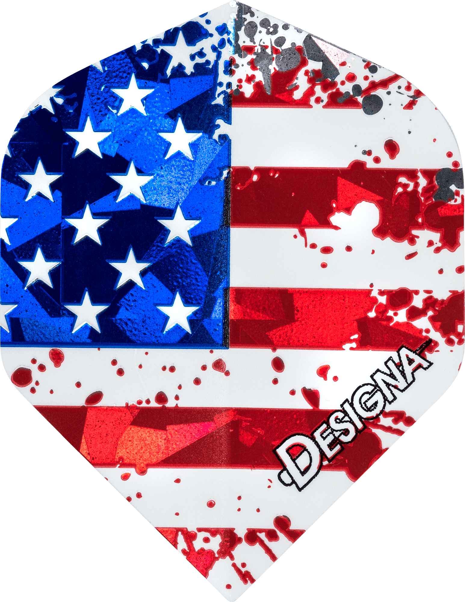DESIGNA Patriot Dart Flights – 100 Micron – Strong – Hologram – Std - KIBI SPORTS