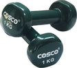 Cosco Vinyl Dumbbell, 1 Kg | KIBI Sports Cosco
