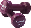 Cosco Hexagonal Vinyl Dumbbell, 2Kg | KIBI Sports Cosco