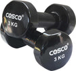 Cosco Hexagonal Vinyl Dumbbell, 3Kg | KIBI Sports Cosco