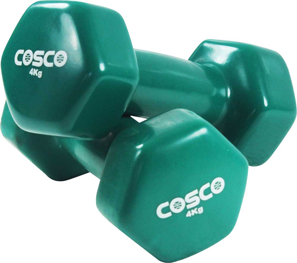 Cosco Vinyl Dumbell 4 Kg | KIBI Sports